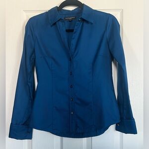 Banana Republic Teal Fitted Button Down Shirt XS $58